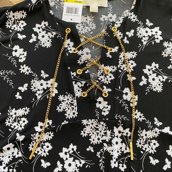 Floral black mini dress from Michael Kors - Picture 2 of 4